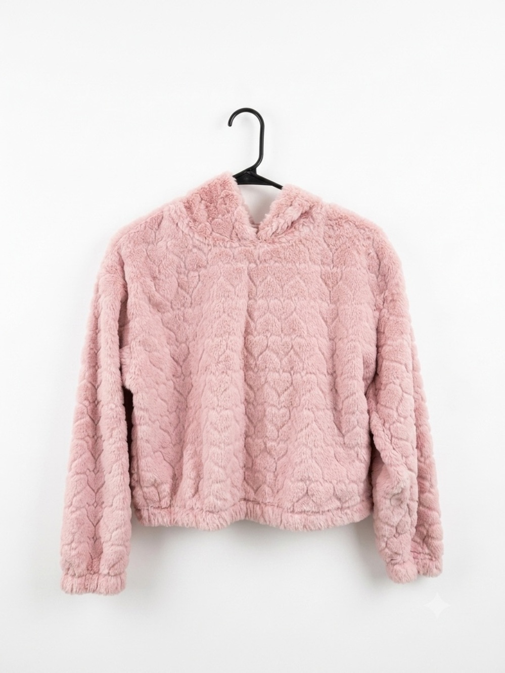 No Boundaries Pink Fuzzy Hooded Jacket
